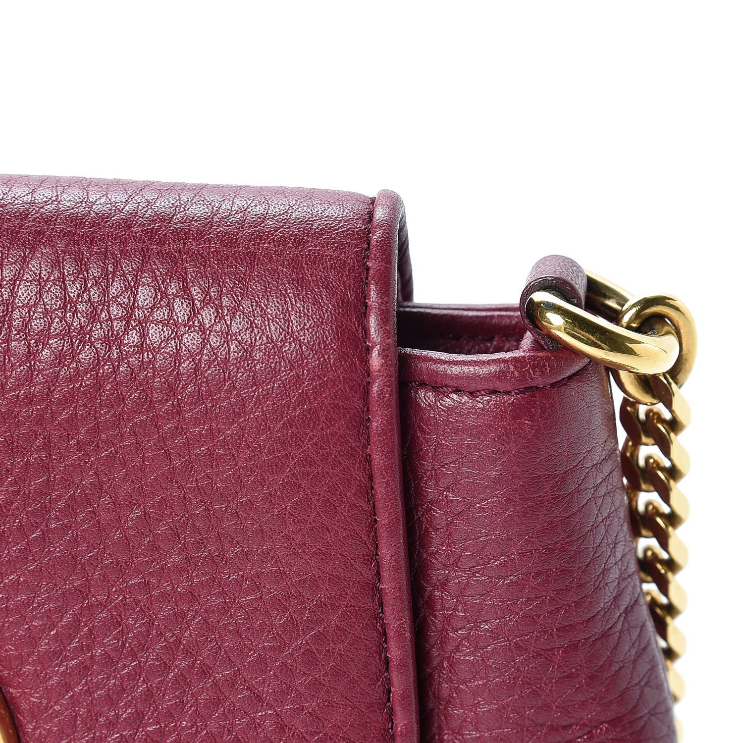 Gucci Cellarius Calfskin Small 1973 Chain Shoulder Bag Cherry Gloss 16 of 16