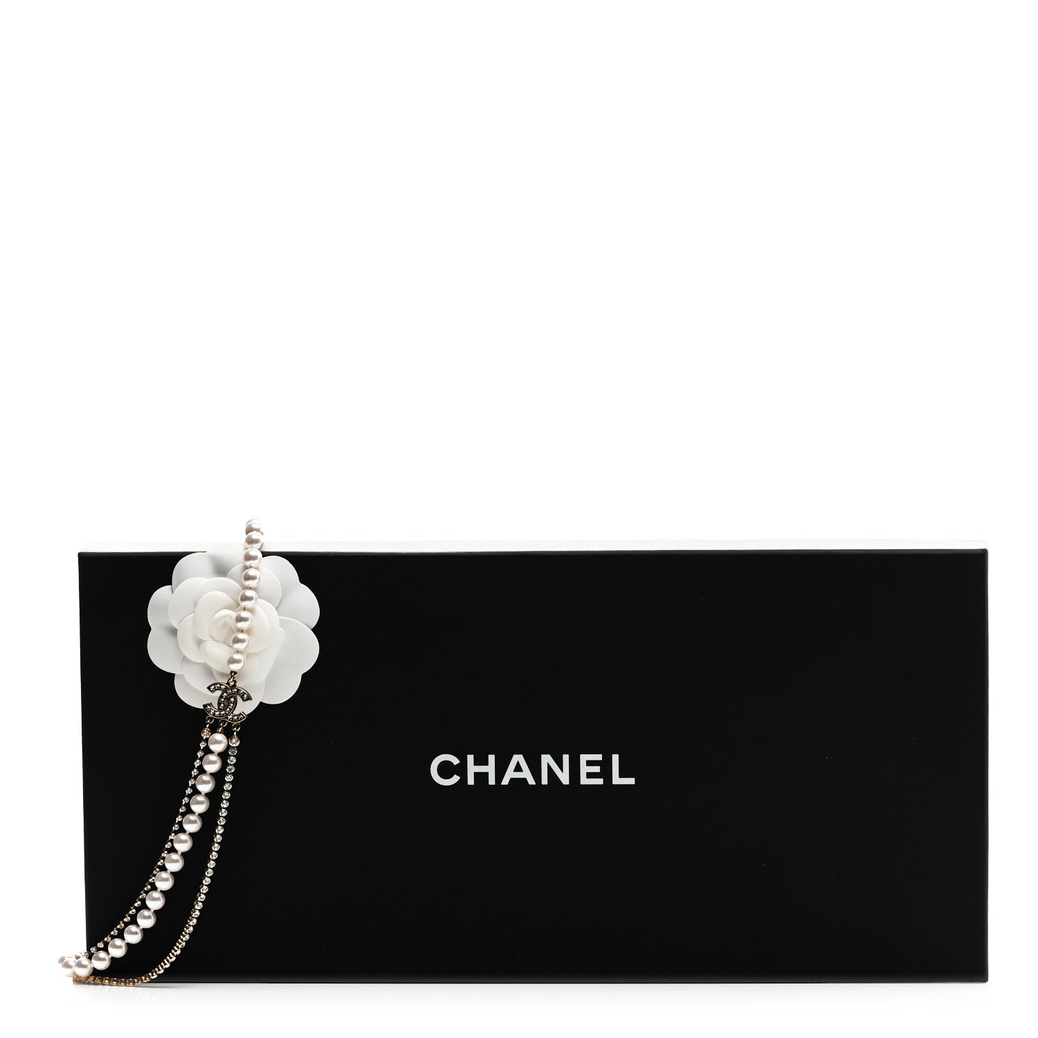 Chanel Pearl Crystal Multi Strand CC Long Necklace Gold 6 of 6