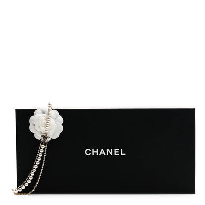 Chanel Pearl Crystal Multi Strand CC Long Necklace Gold 6 of 6