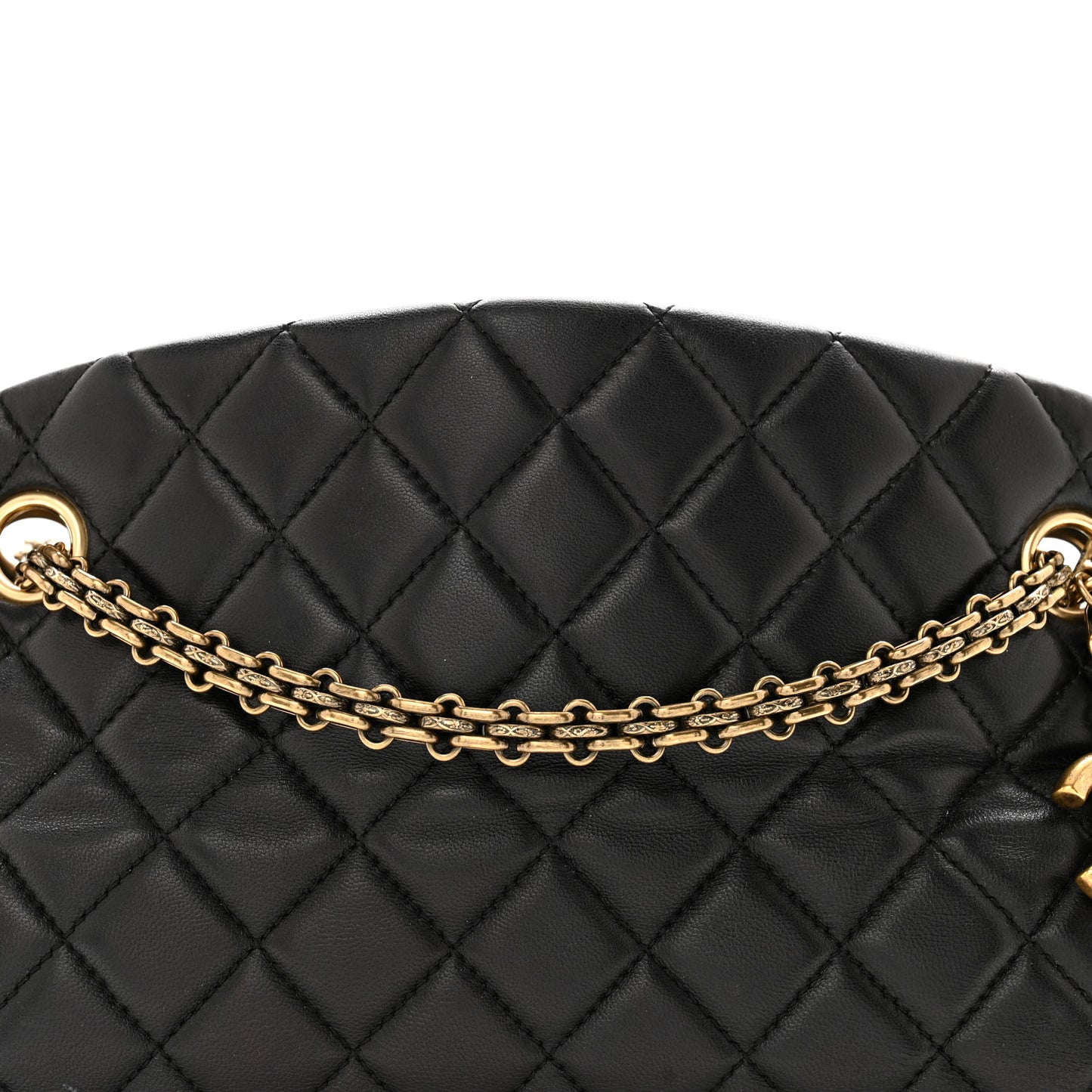 Lambskin Quilted Medium Just Mademoiselle Black