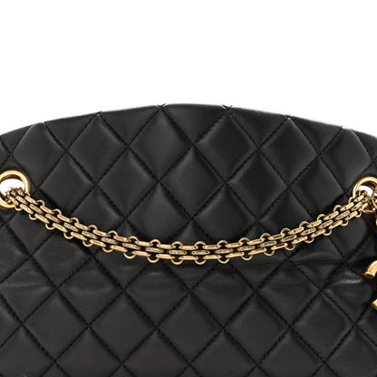Chanel Lambskin Quilted Medium Just Mademoiselle Black 9 of 13