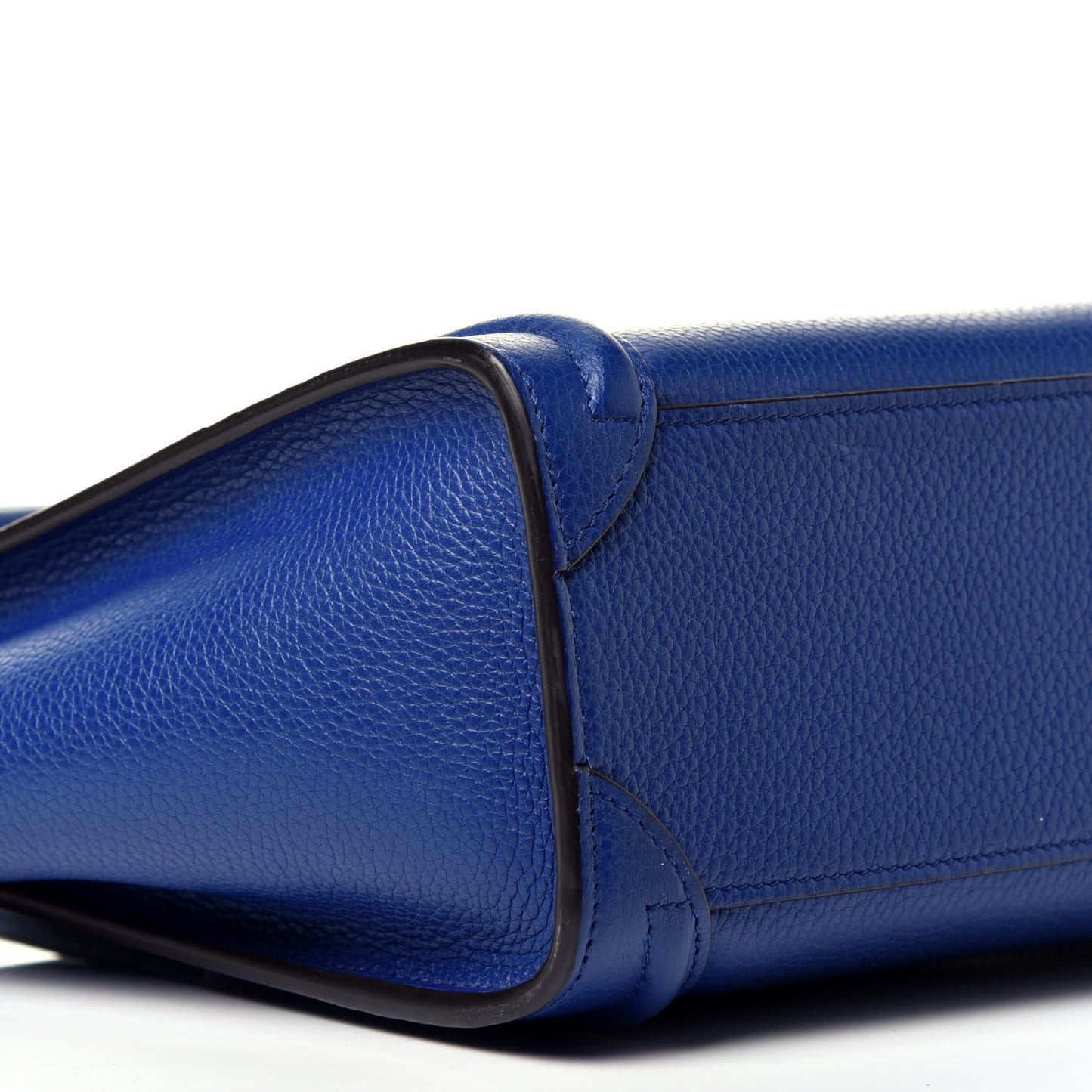 Drummed Calfskin Nano Luggage Indigo