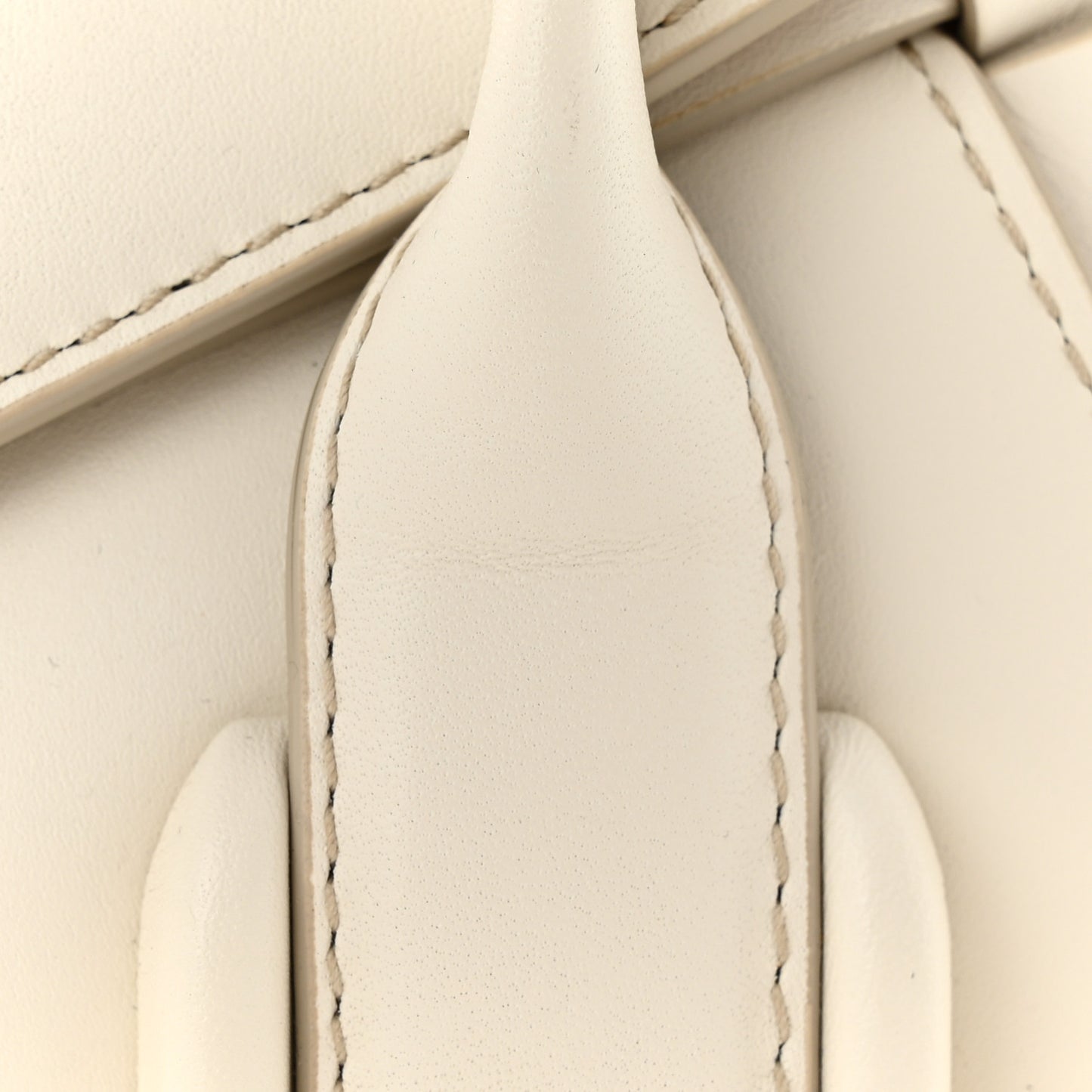 French Calfskin Maxi Intrecciato Small Arco Bianco