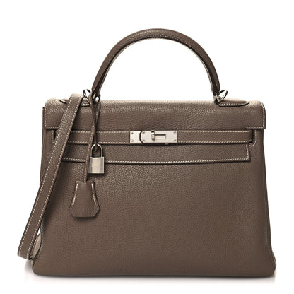 Hermes Togo Kelly Retourne 32 Etoupe 1 of 13