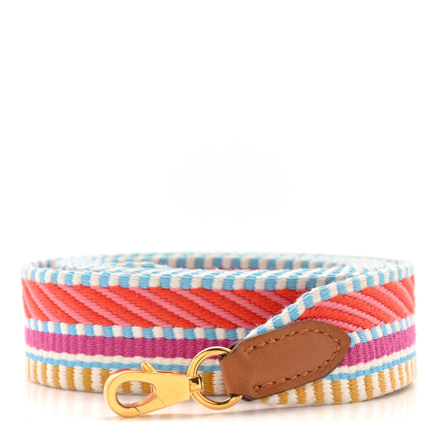 Toile Swift 25mm Sangle Cavale Shoulder Strap Magnolia Capucine Gold