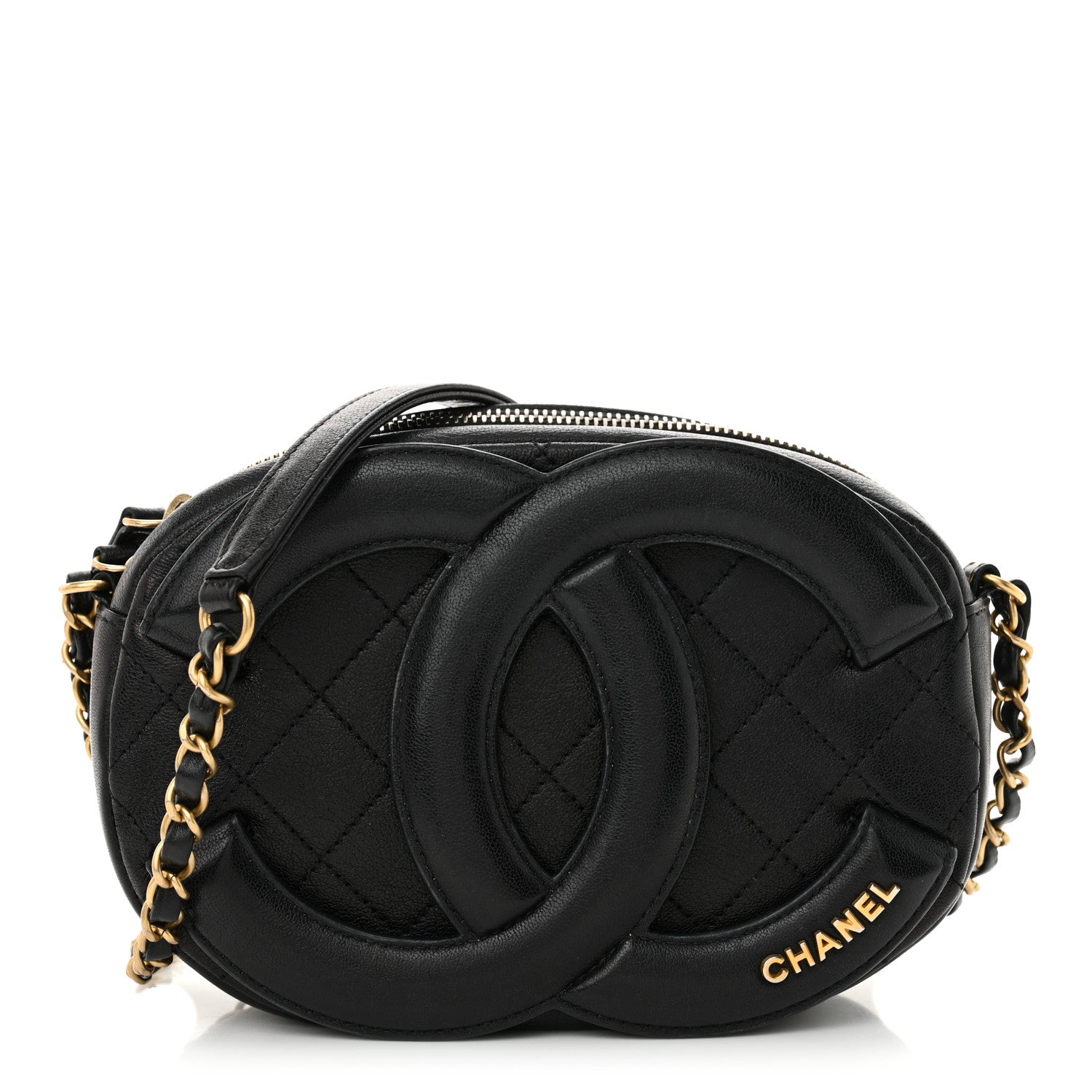 Chanel Lambskin Quilted Coco Midnight Camera Case Black 1 of 10