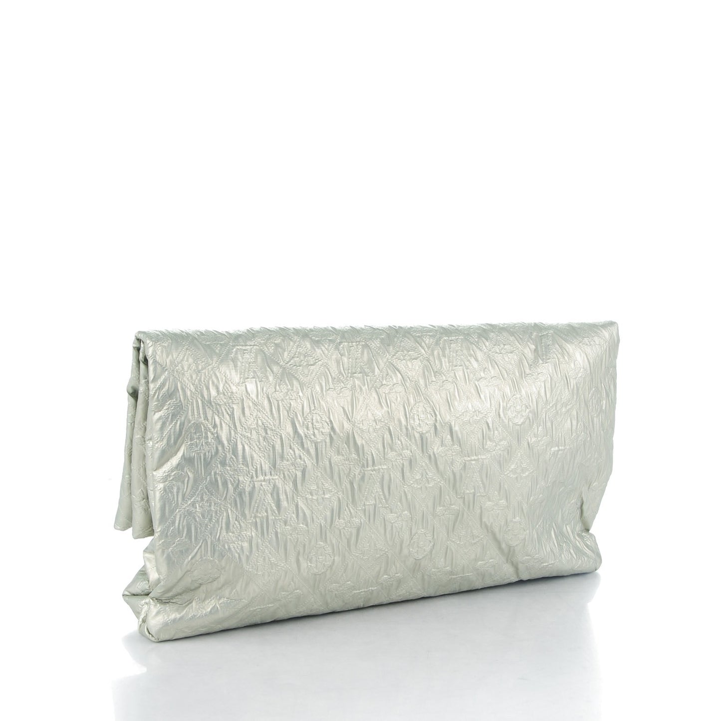 Jacquard Quilted Monogram Limelight Clutch GM Perle