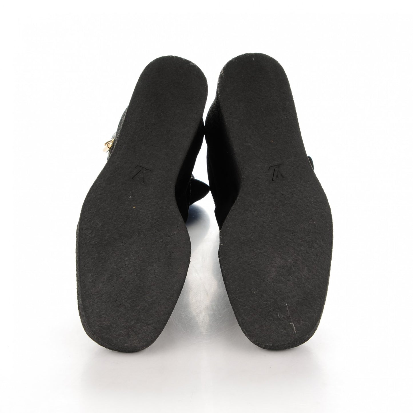 Suede Calfskin Crossroads Wedge Ankle Boots 37.5 Black