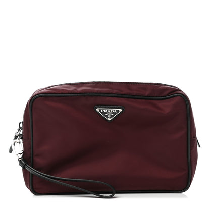 Prada Tessuto Nylon Saffiano Wristlet Granato 1 of 9