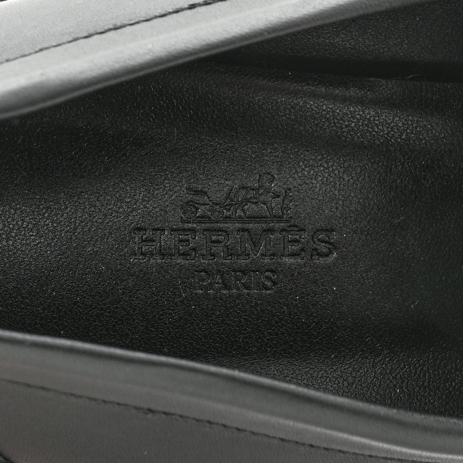 Hermes Calfskin Womens Foch 60 Pump 38 Black 6 of 11