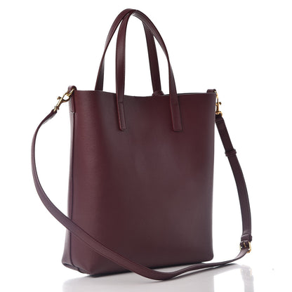Saint Laurent Calfskin Toy Shopping Tote Dark Red 4 of 9