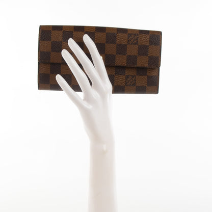Louis Vuitton Damier Ebene Sarah Wallet 2 of 7