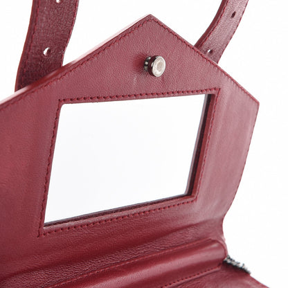 Proenza Schouler Lambskin PS1 Large Chain Wallet Red 7 of 8