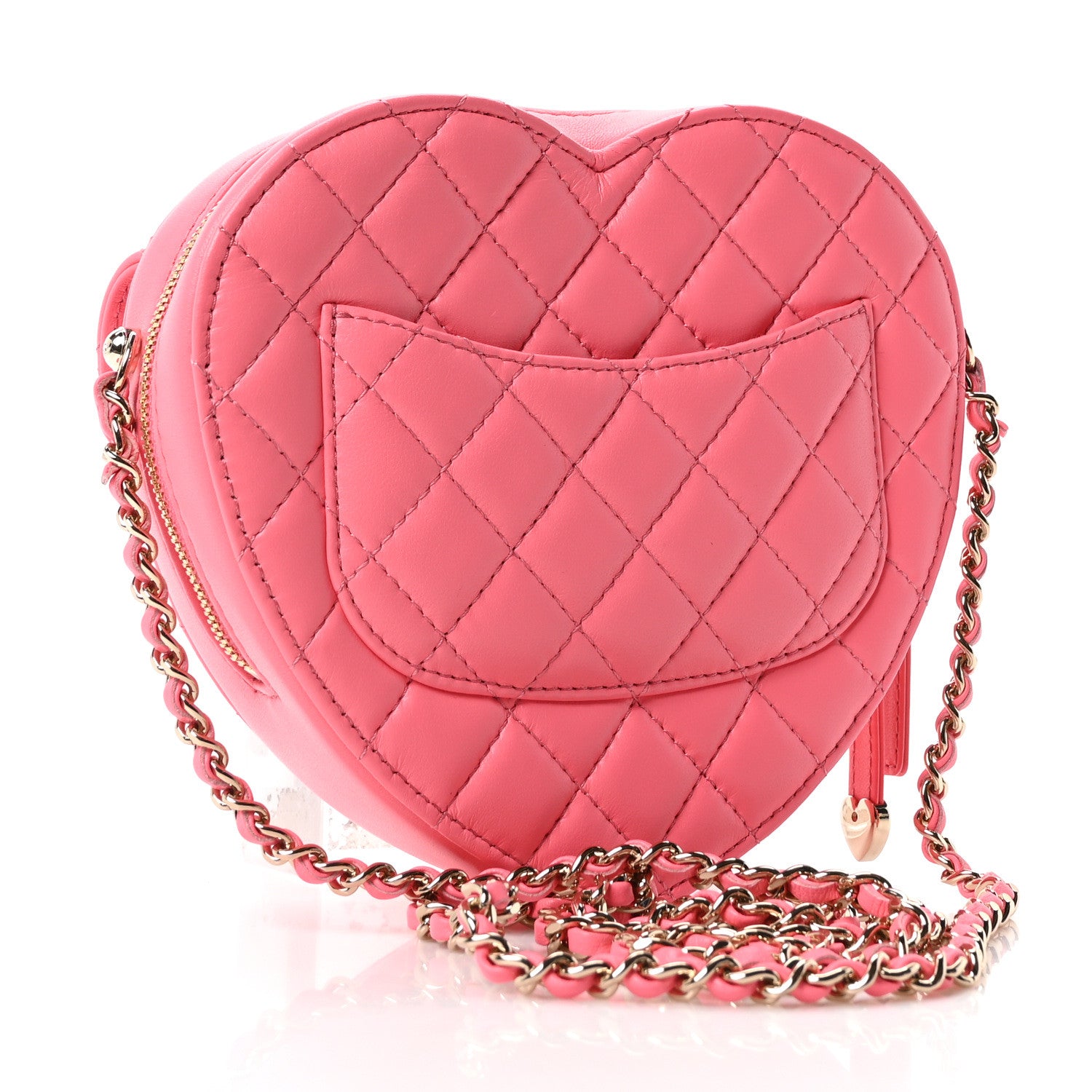 Chanel Lambskin Quilted CC In Love Heart Bag Pink 3 of 10