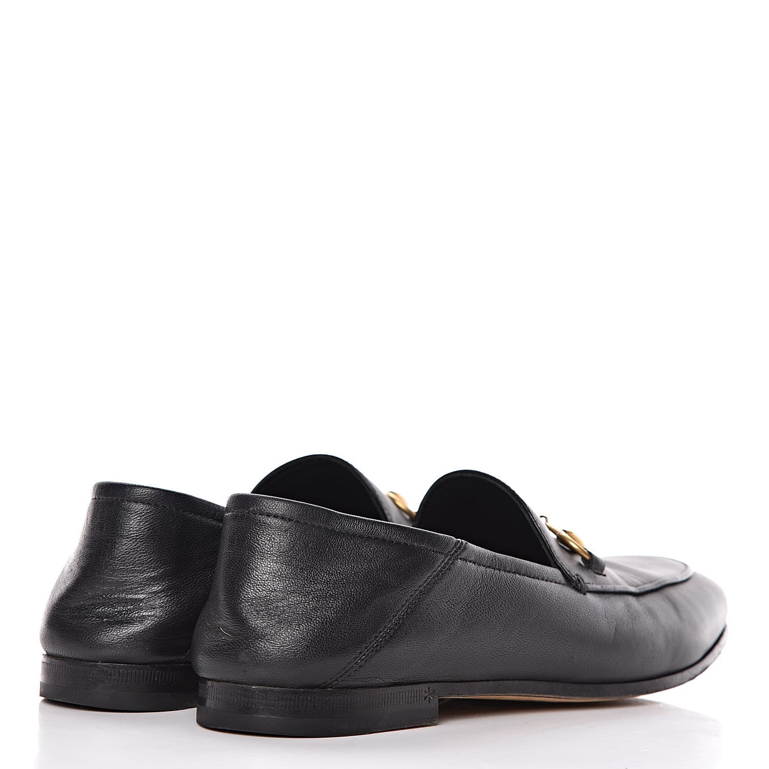 Gucci Lambskin Womens Brixton Horsebit Loafers 36 Black 4 of 16