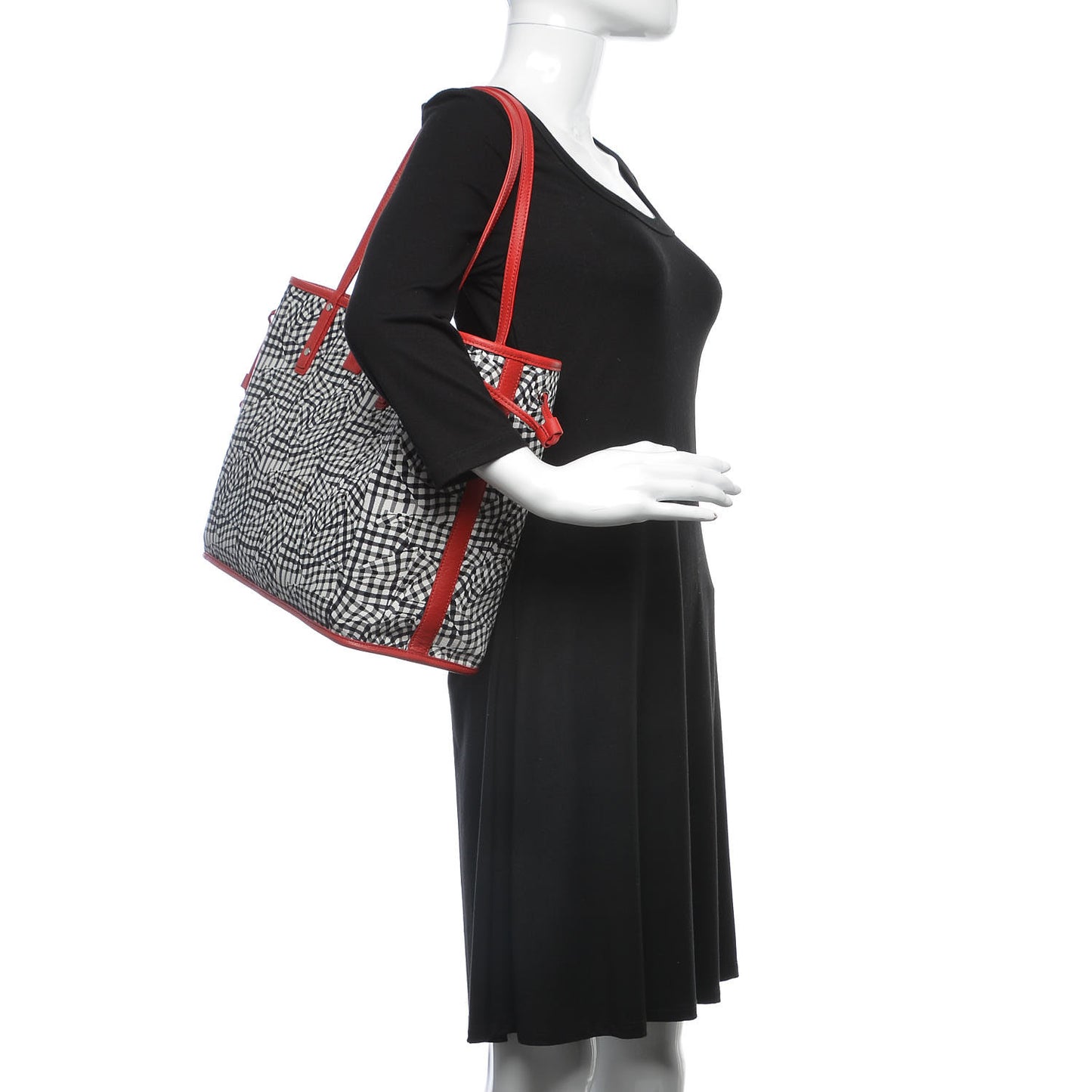 Visetos Medium Liz Reversible Shopper Tote Ruby Red