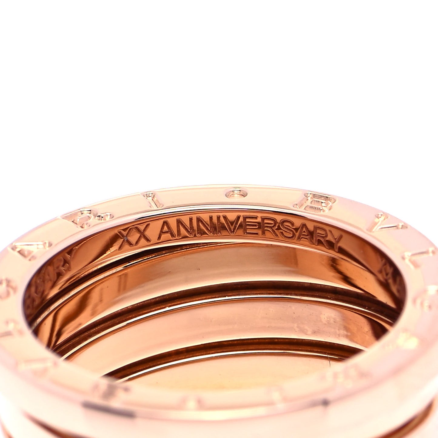 18K Rose Gold B.Zero1 Five-Band Anniversary Ring 54 6.75