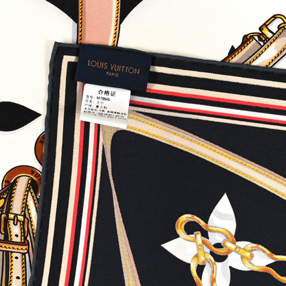 Louis Vuitton Silk Monogram Ultimate Square 90 Scarf Black 3 of 3