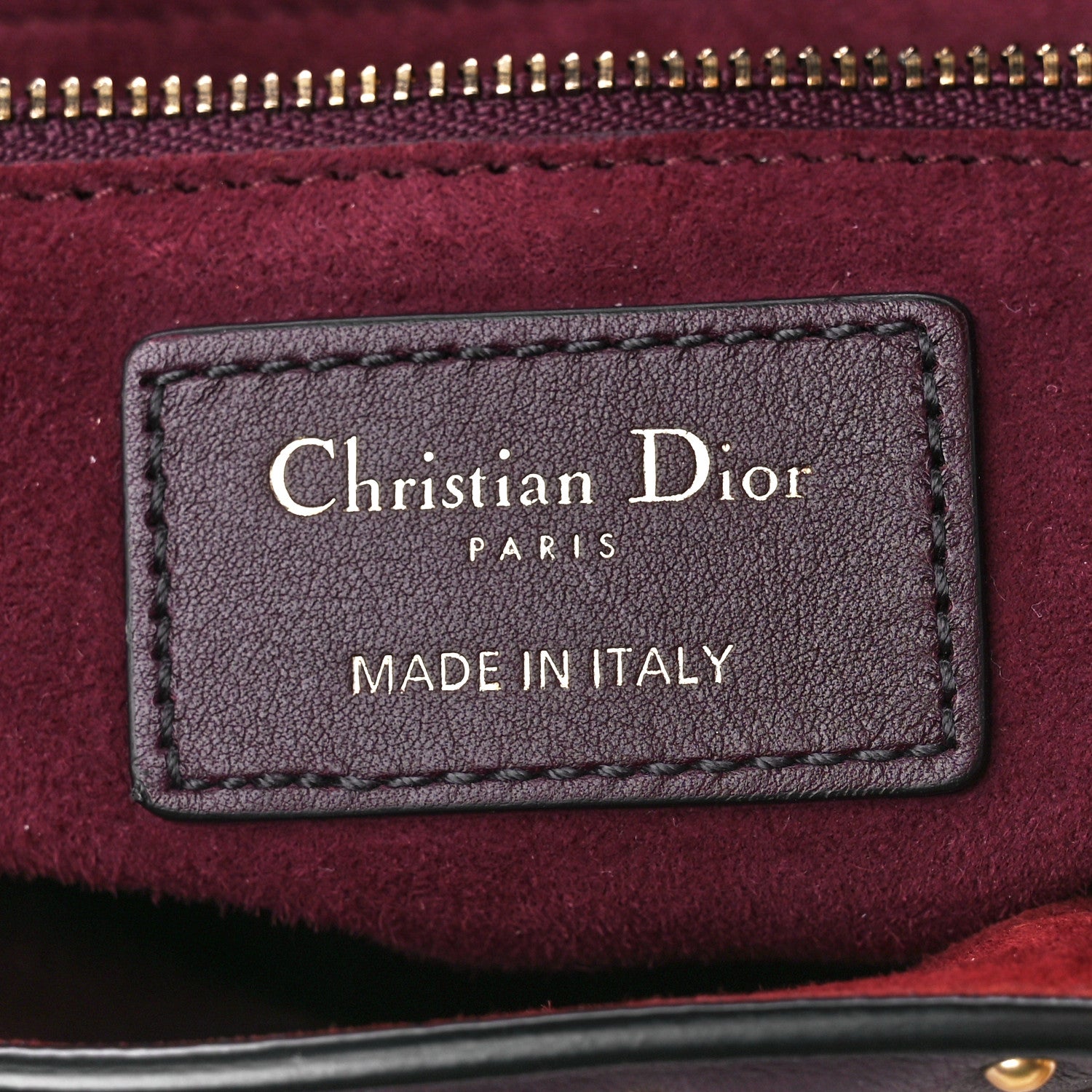 Christian Dior Calfskin Cannage Studded Medium Supple Lady Dior Deep Amaranth 6 of 10