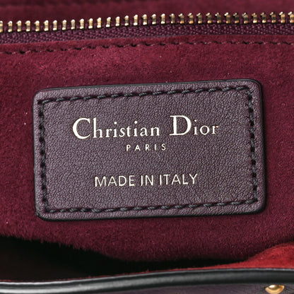 Christian Dior Calfskin Cannage Studded Medium Supple Lady Dior Deep Amaranth 6 of 10