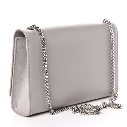 Saint Laurent Grain De Poudre Medium Classic Monogram Kate Satchel Souris 3 of 12