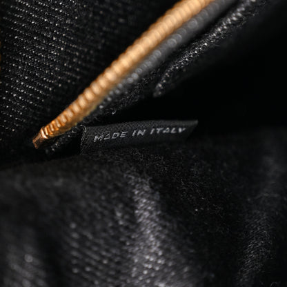 Prada Denim Small Logo Tote Black 7 of 10