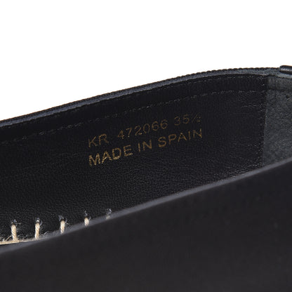 Saint Laurent Canvas Nappa Elba Light Logo Embroidered Espadrilles 35.5 Black 8 of 10