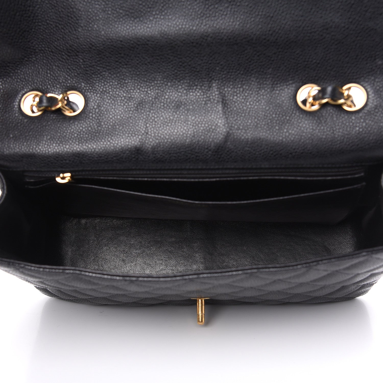 Chanel Caviar Quilted Jumbo Single Flap Black 5 of 16