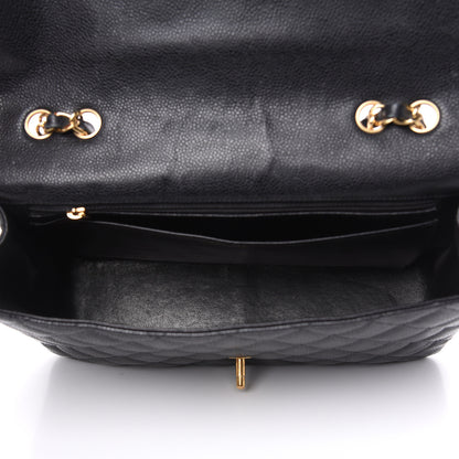 Chanel Caviar Quilted Jumbo Single Flap Black 5 of 16