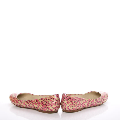 Louis Vuitton Patent Leopard Ballet Flats 40 Blanc Corail 5 of 15