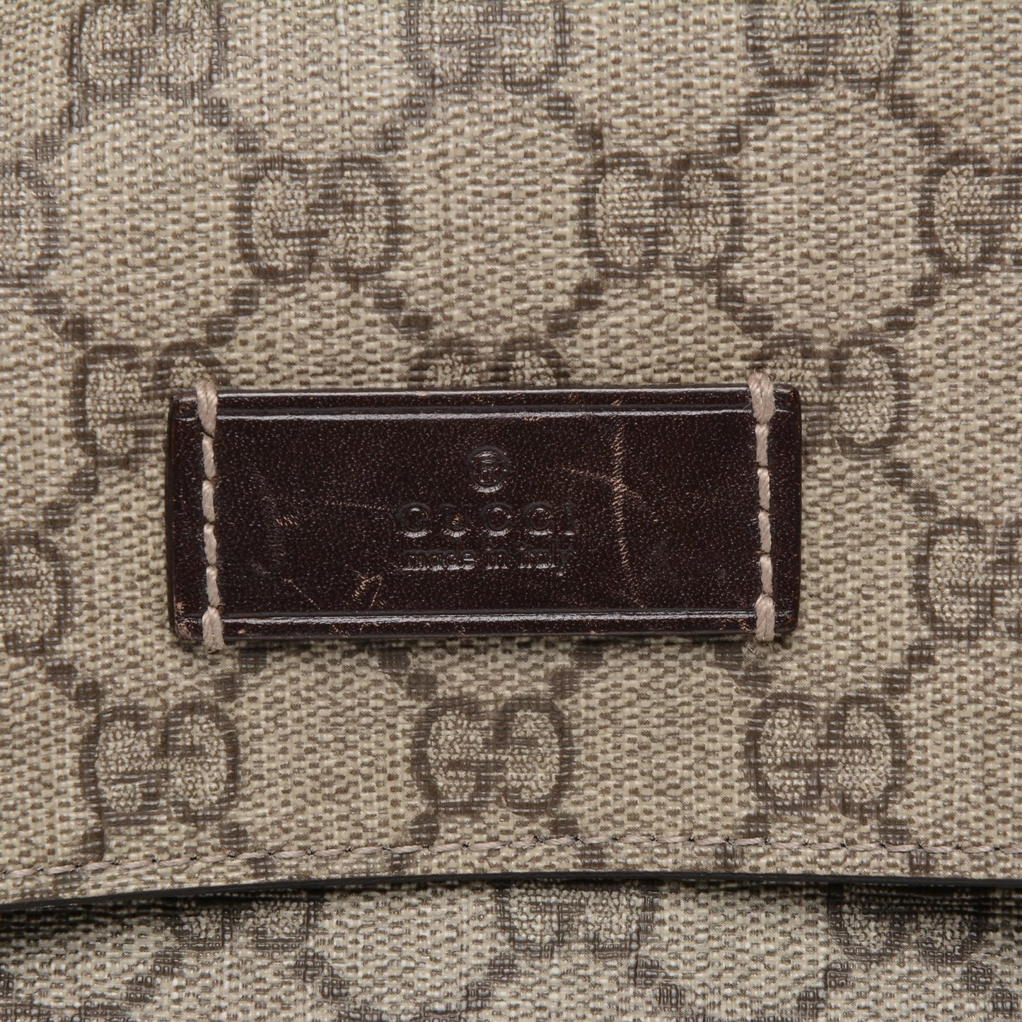 GG Plus Monogram Messenger Diaper Bag Dark Brown