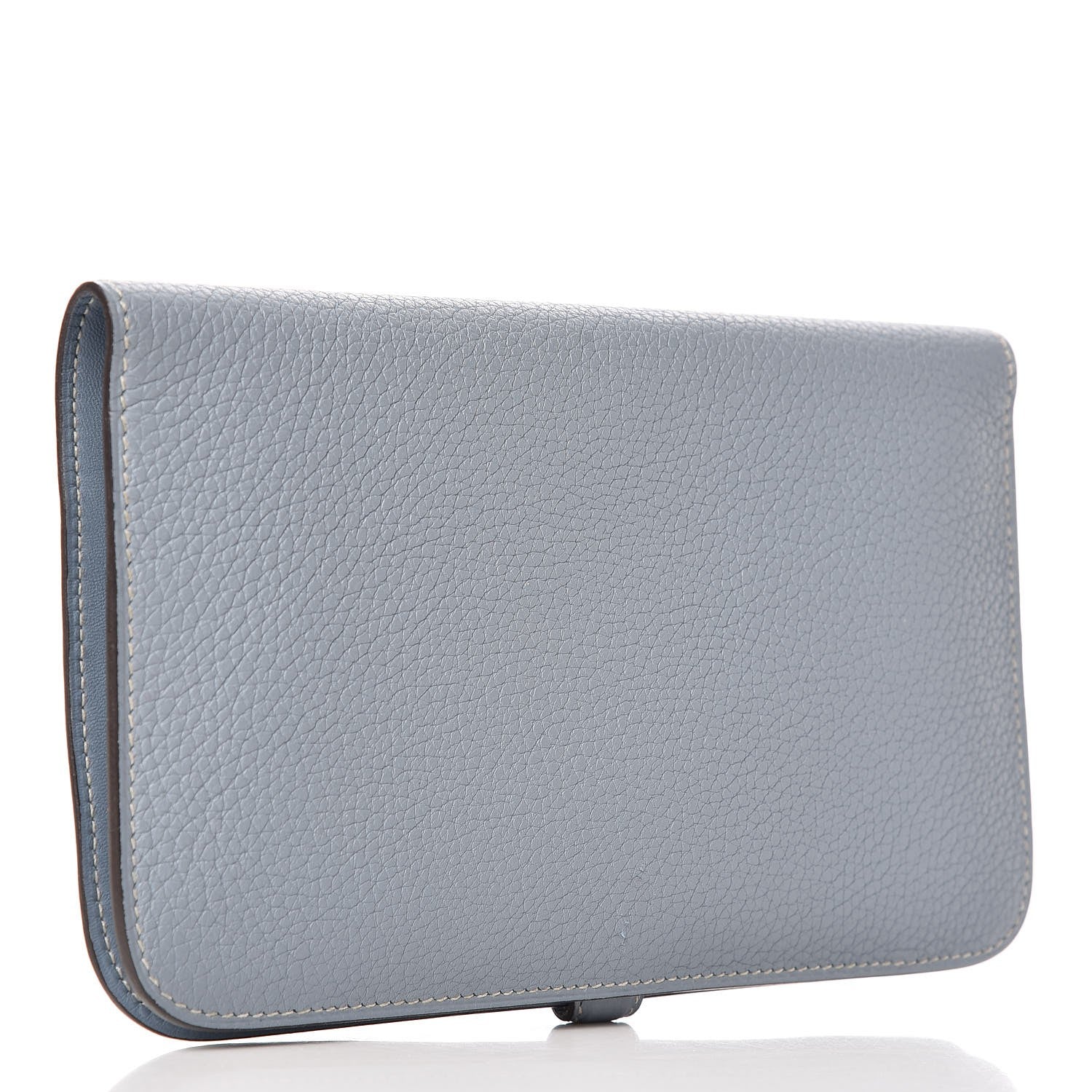 Hermes Togo Dogon Duo Wallet Bleu Lin 4 of 10