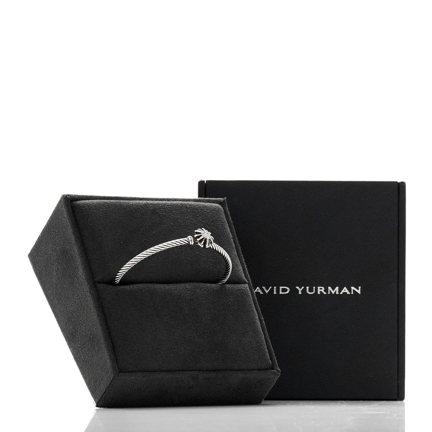 David Yurman Sterling Silver Diamond Starburst Bracelet 5 of 5