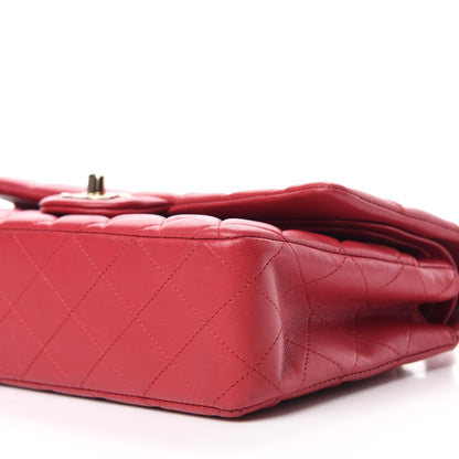 Chanel Lambskin Quilted Medium Double Flap Dark Pink 7 of 10