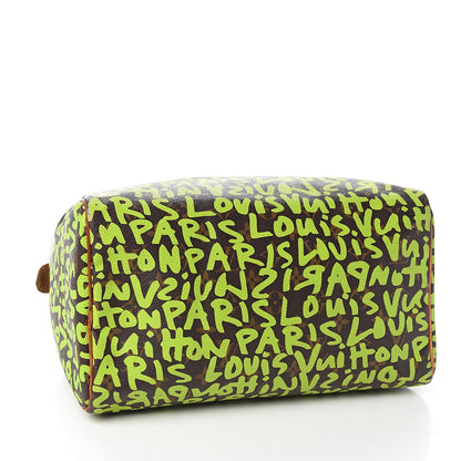 Louis Vuitton Monogram Graffiti Speedy 30 Green 3 of 12