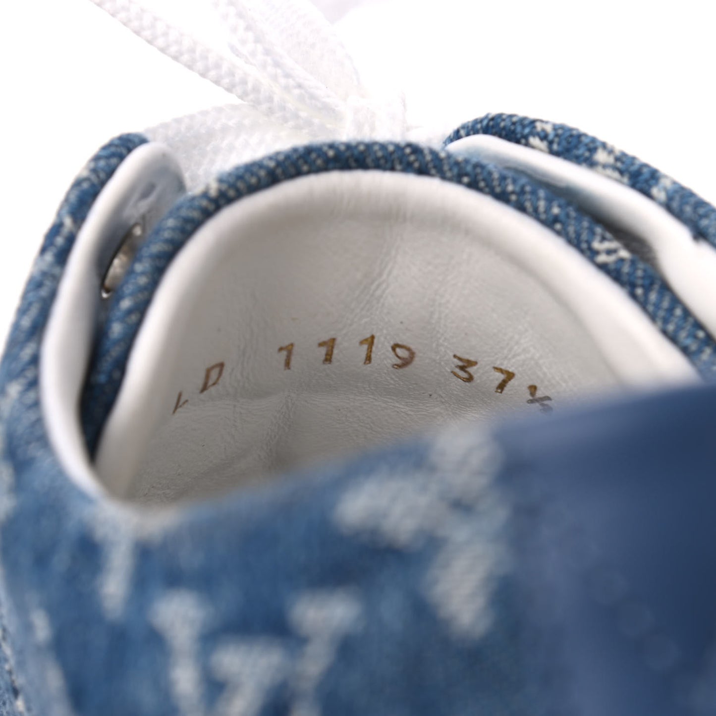 Denim Monogram Stellar Sneakers 37.5 Bleu Jeans Blue
