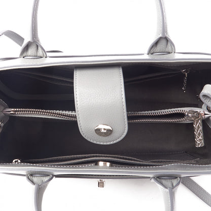 Chanel Grained Calfskin Small Neo Executive Shopper Tote Grey 7 of 9