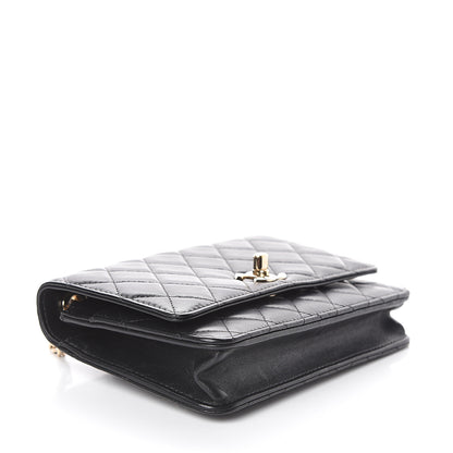 Chanel Lambskin Quilted Trendy CC Wallet On Chain WOC Black 3 of 9