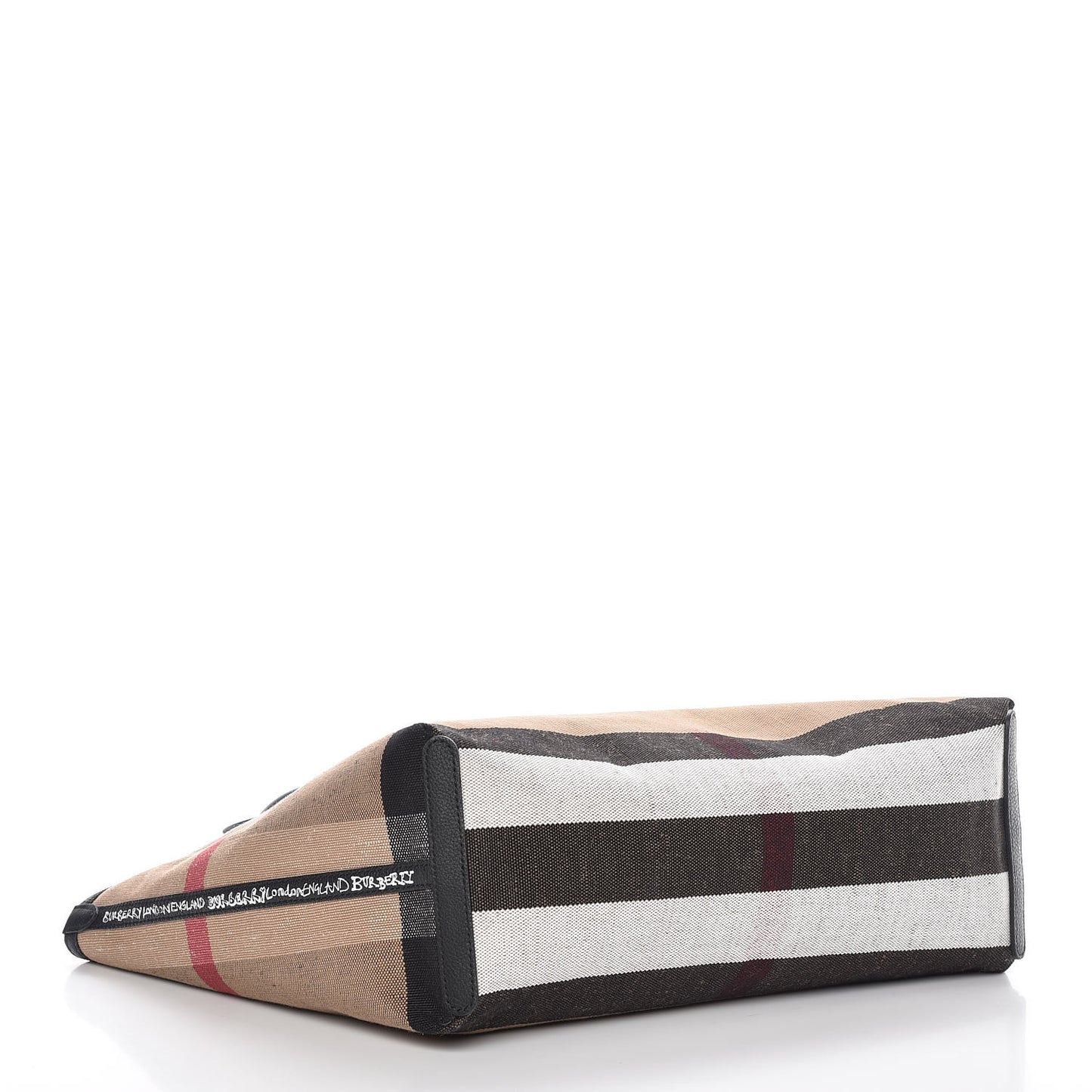 Coated Canvas Mega Check Medium Doodle Tote Black