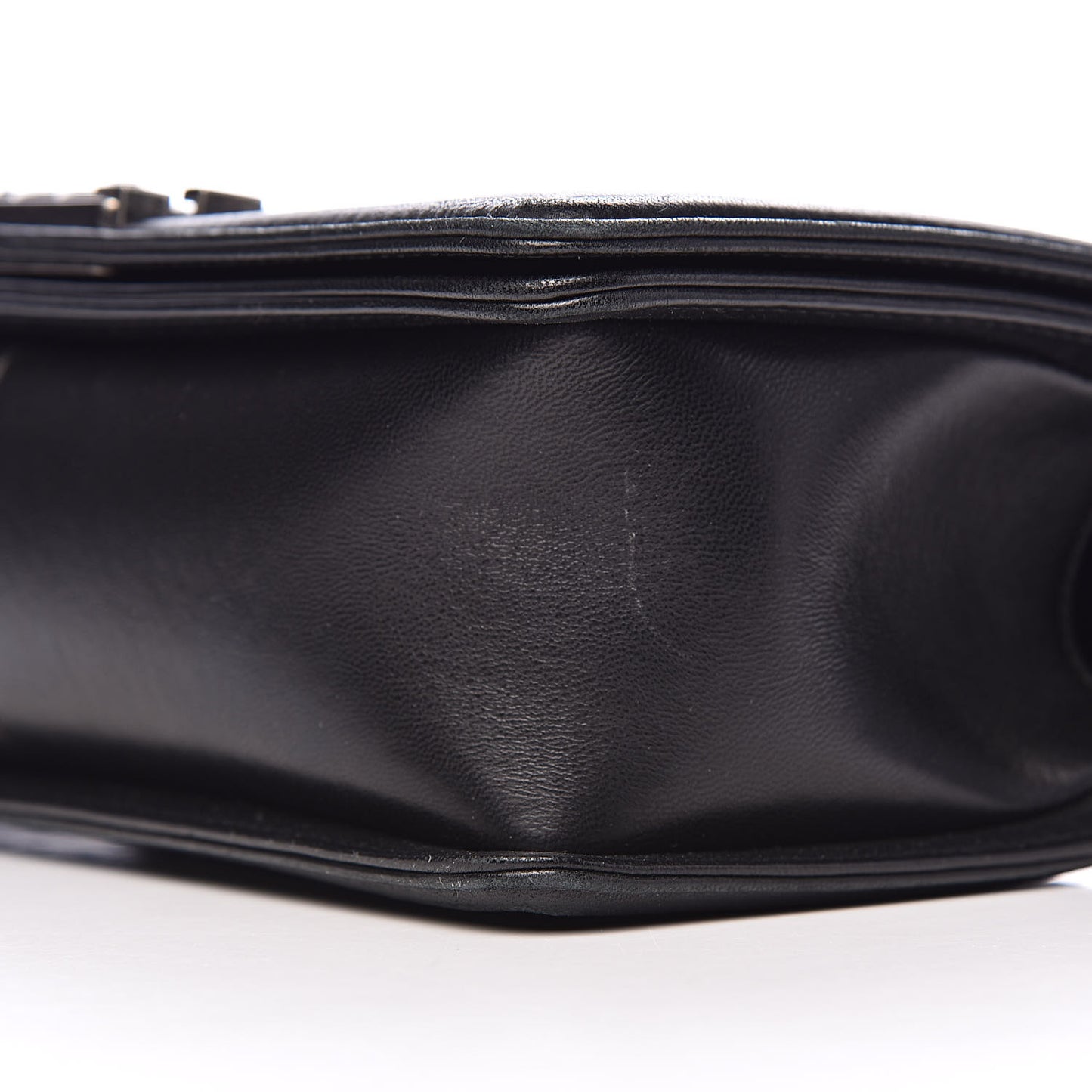 Lambskin Quilted Medium Boy Flap Black
