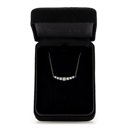 Tiffany Platinum Diamond .37ctw Graduated Pendant Necklace 5 of 5