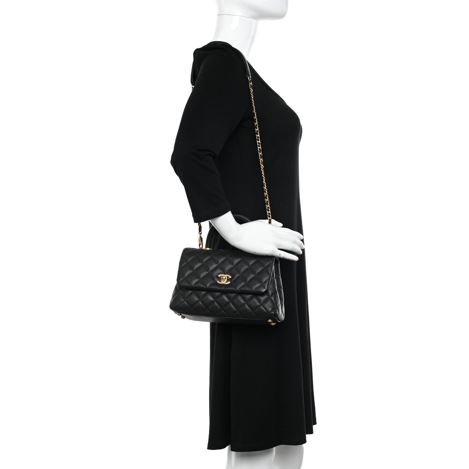 Chanel Caviar Quilted Mini Coco Handle Flap Black 2 of 10