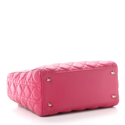 Christian Dior Lambskin Cannage Medium Lady Dior Pink 3 of 8