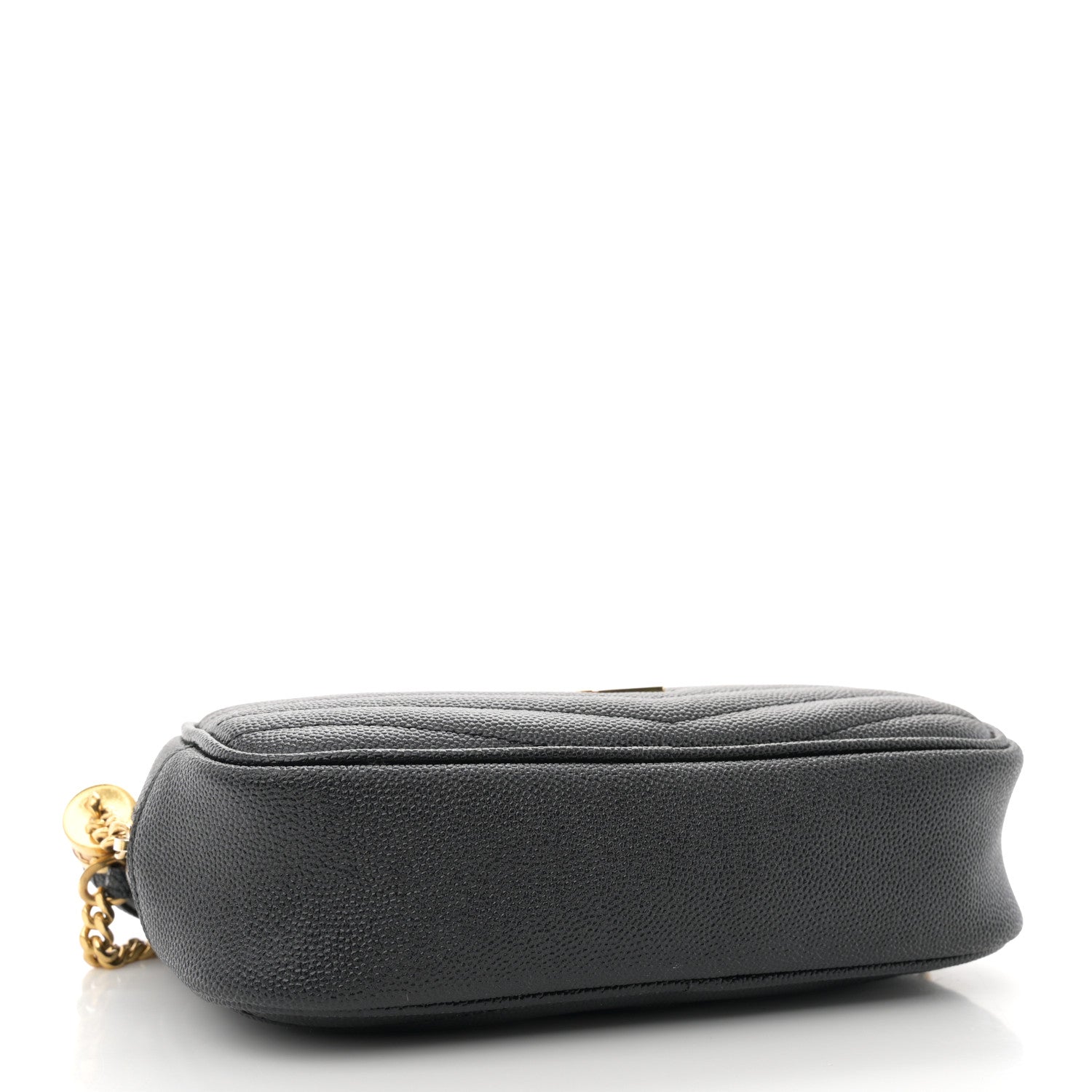 Saint Laurent Grain De Poudre Matelasse Monogram Mini Lou Camera Bag Black 4 of 10