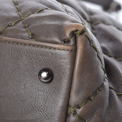 Chanel Calfskin Ultimate Stitch Shopping Tote Khaki 11 of 14