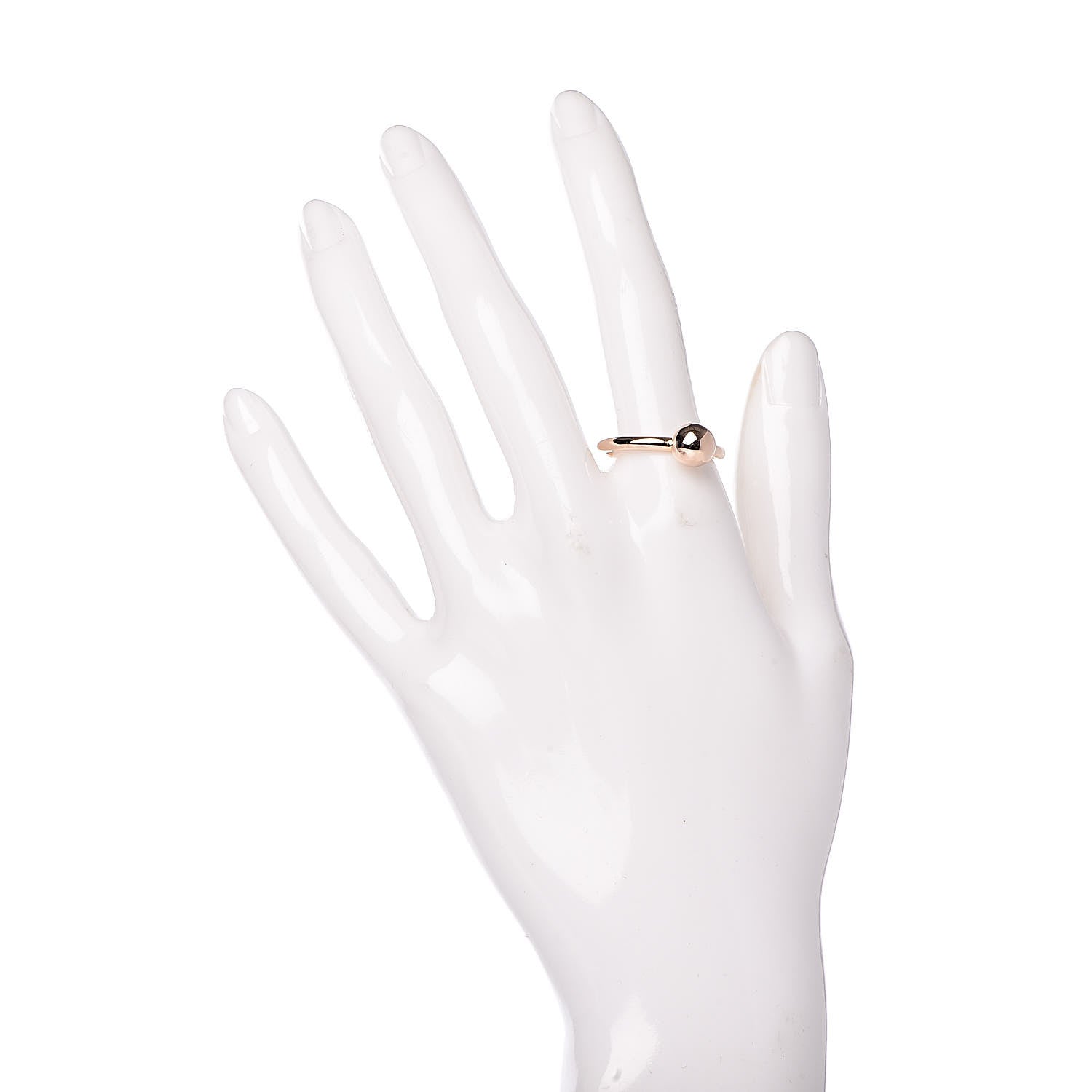 Tiffany 18K Rose Gold 8mm HardWear Ball Ring 57 8 2 of 6