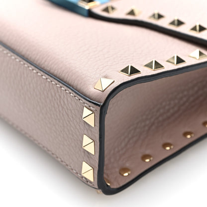Valentino Garavani Pebbled Calfskin Medium Rockstud Flip Lock Crossbody Bag Poudre 9 of 9