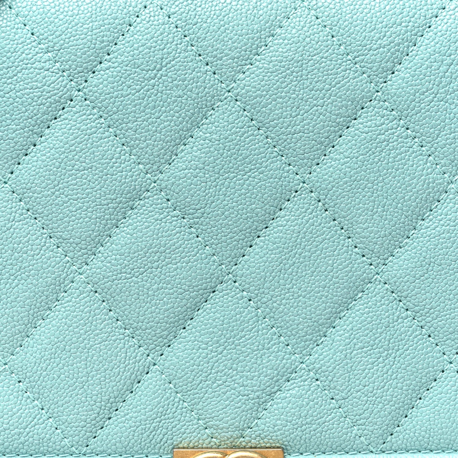 Chanel Caviar Quilted Boy Wallet On Chain WOC Light Blue 9 of 12