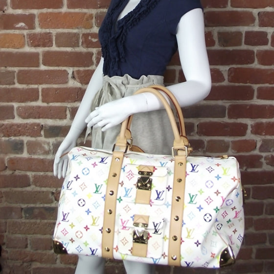 Monogram Multicolor Keepall 45 White