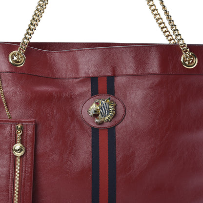 Gucci Calfskin Large Rajah Chain Tote Romantic Cherry 8 of 10